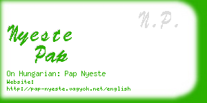 nyeste pap business card